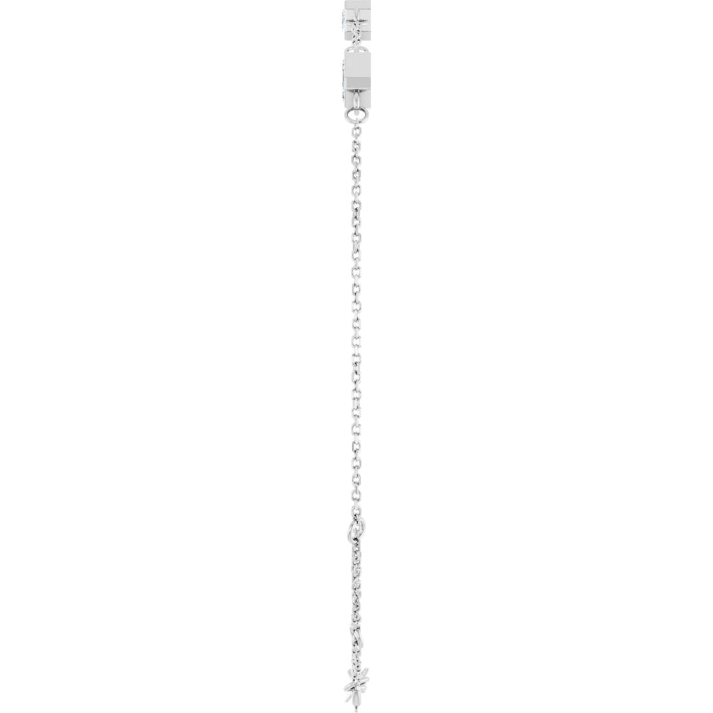 1 CTW Natural Diamond Bezel-Set 3-Stone Bracelet