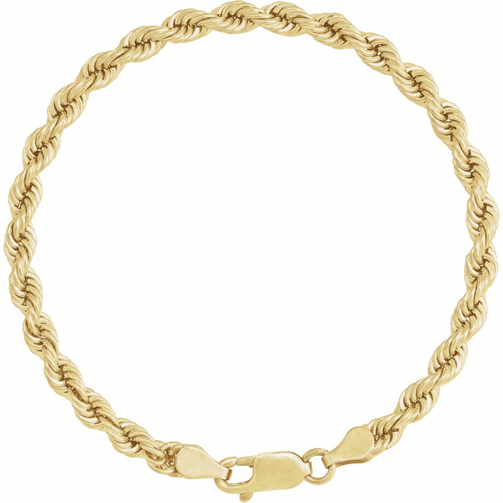 4 mm Rope Chain in 14k yellow gold