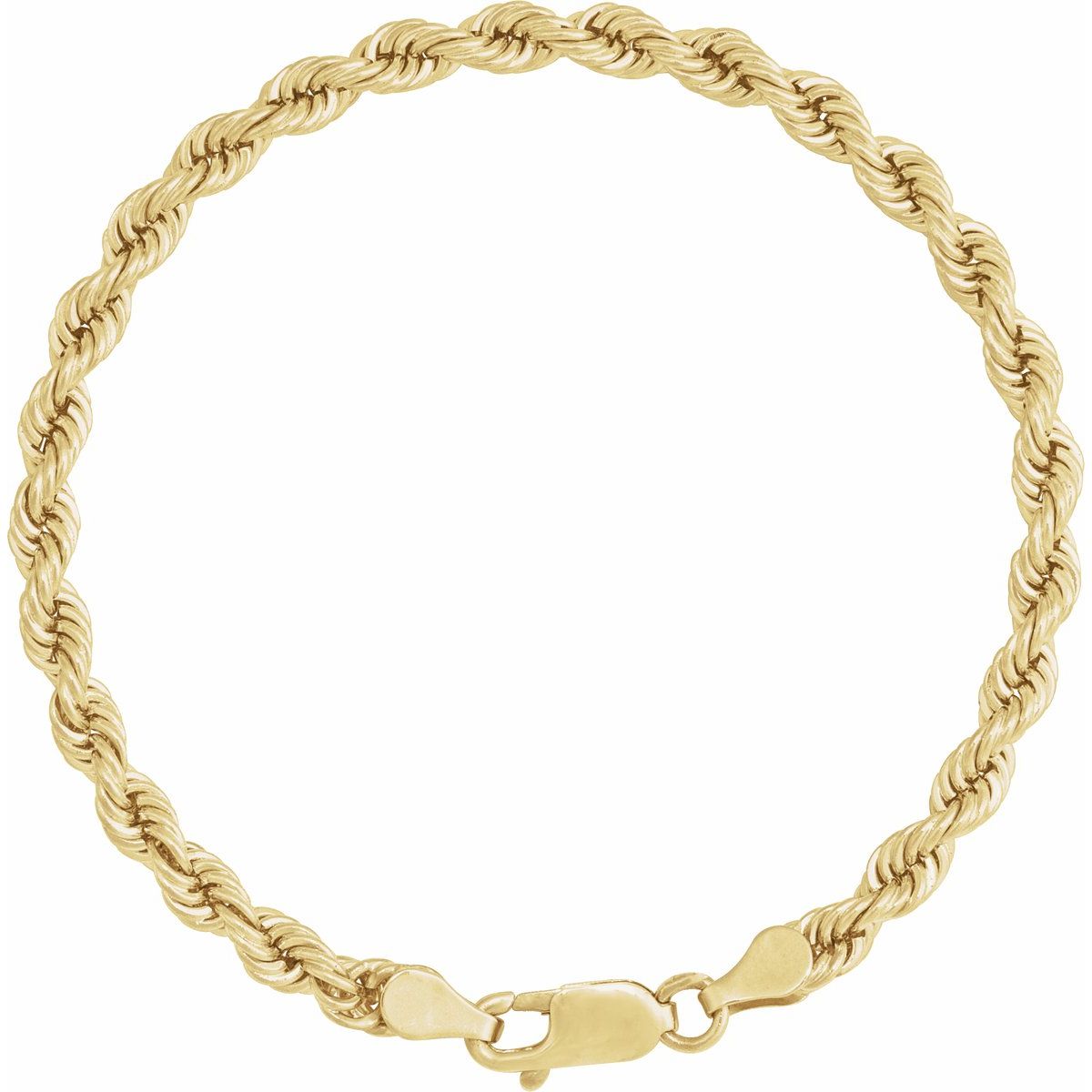 4 mm Rope Chain in 14k yellow gold