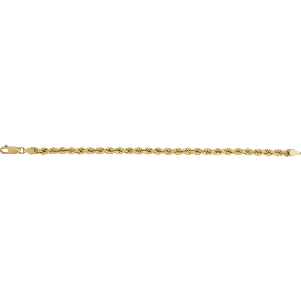 4 mm Rope Chain in 14k yellow gold