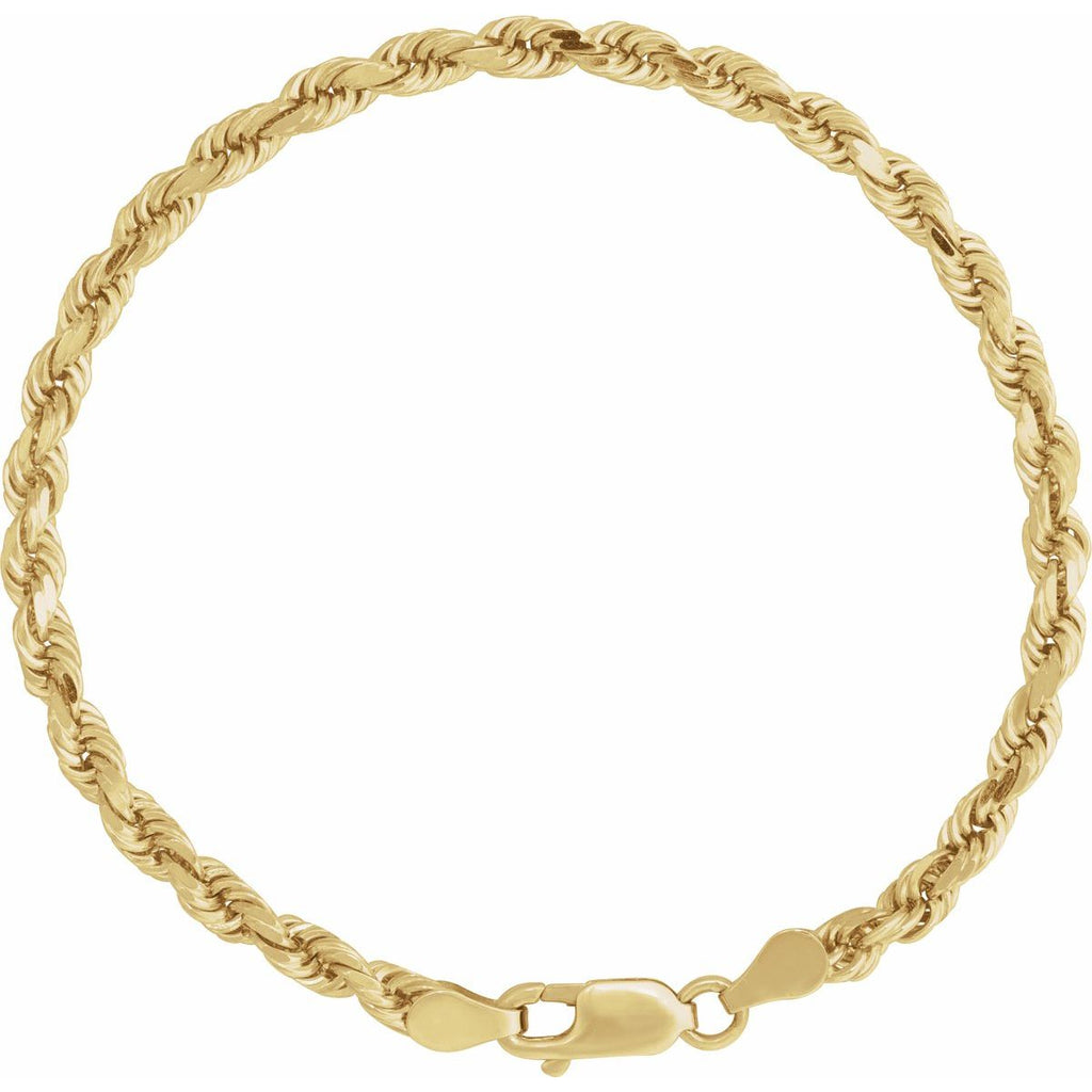 3.9 mm Diamond-Cut Rope Chain in 14k yellow gold