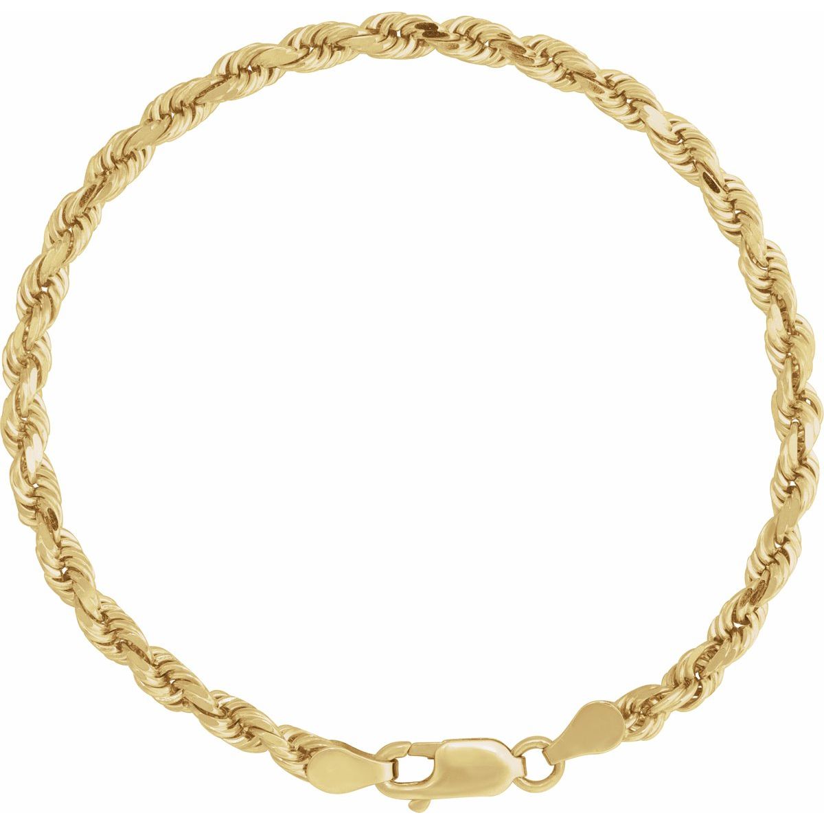 3.9 mm Diamond-Cut Rope Chain in 14k yellow gold