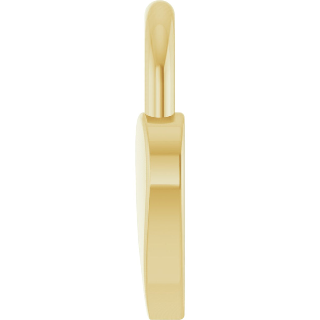 .03 CT Lab-Grown Diamond Heart Locket Charm/Pendant in 14k yellow gold
