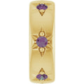Lab-Grown Alexandrite Stackable Family Space Charm/Pendant in 14k yellow gold