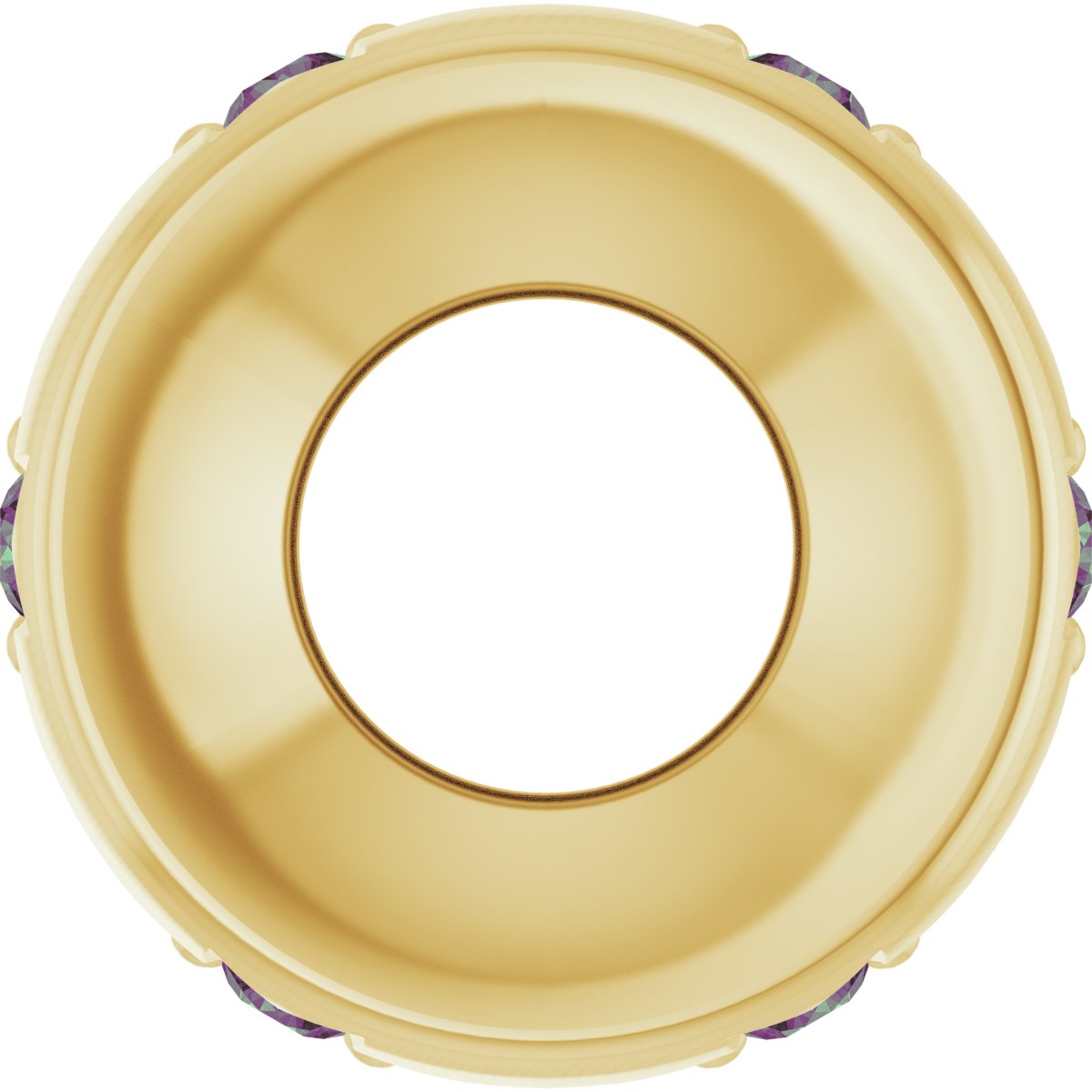 Lab-Grown Alexandrite Stackable Family Space Charm/Pendant in 14k yellow gold