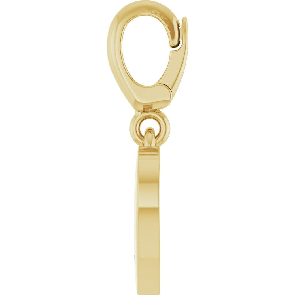 .02 CTW Lab-Grown Diamond Paw Print Heart Charm/Pendant in 14k yellow gold