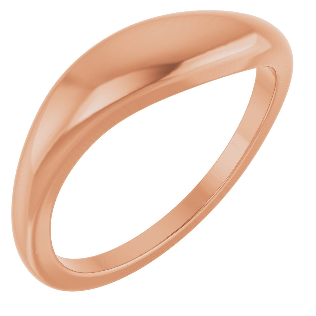Freeform Dome Ring in 14k rose gold