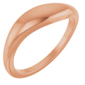 Freeform Dome Ring in 14k rose gold
