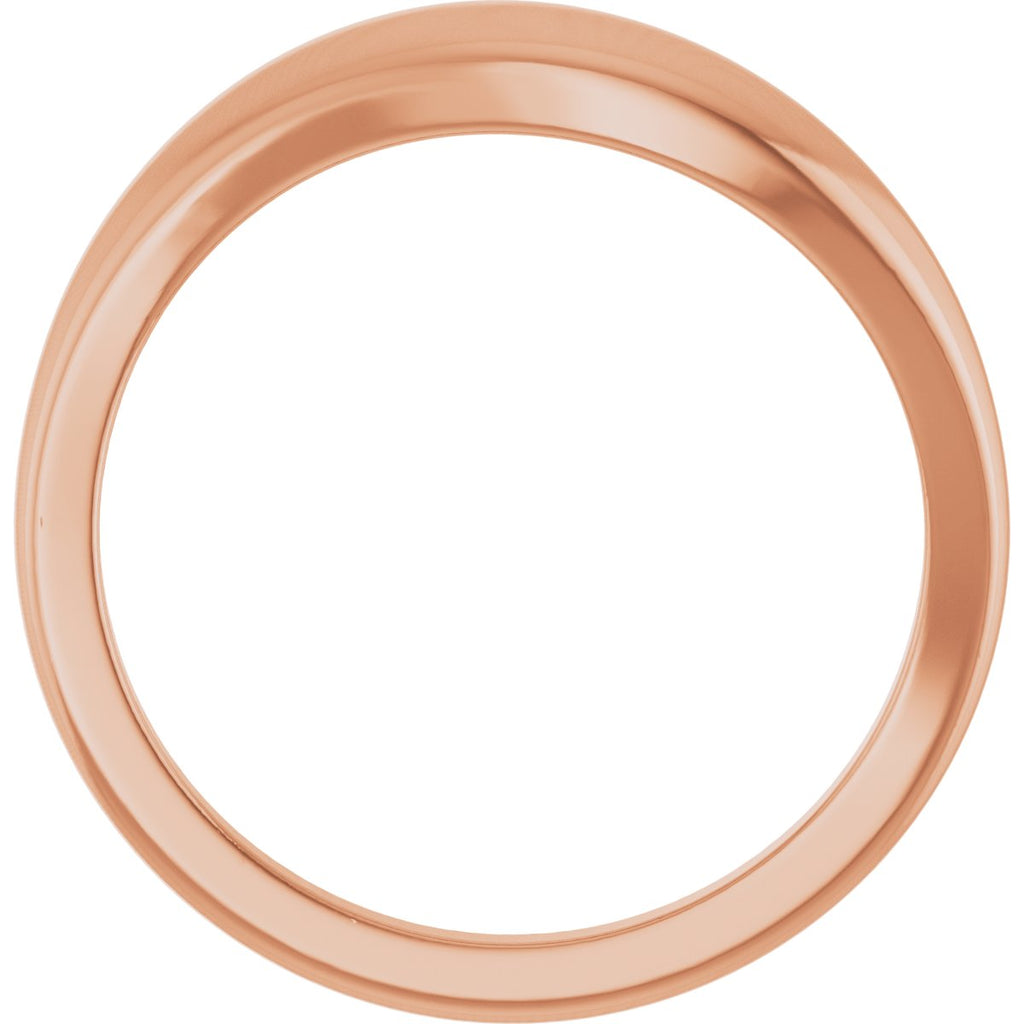 Freeform Dome Ring in 14k rose gold
