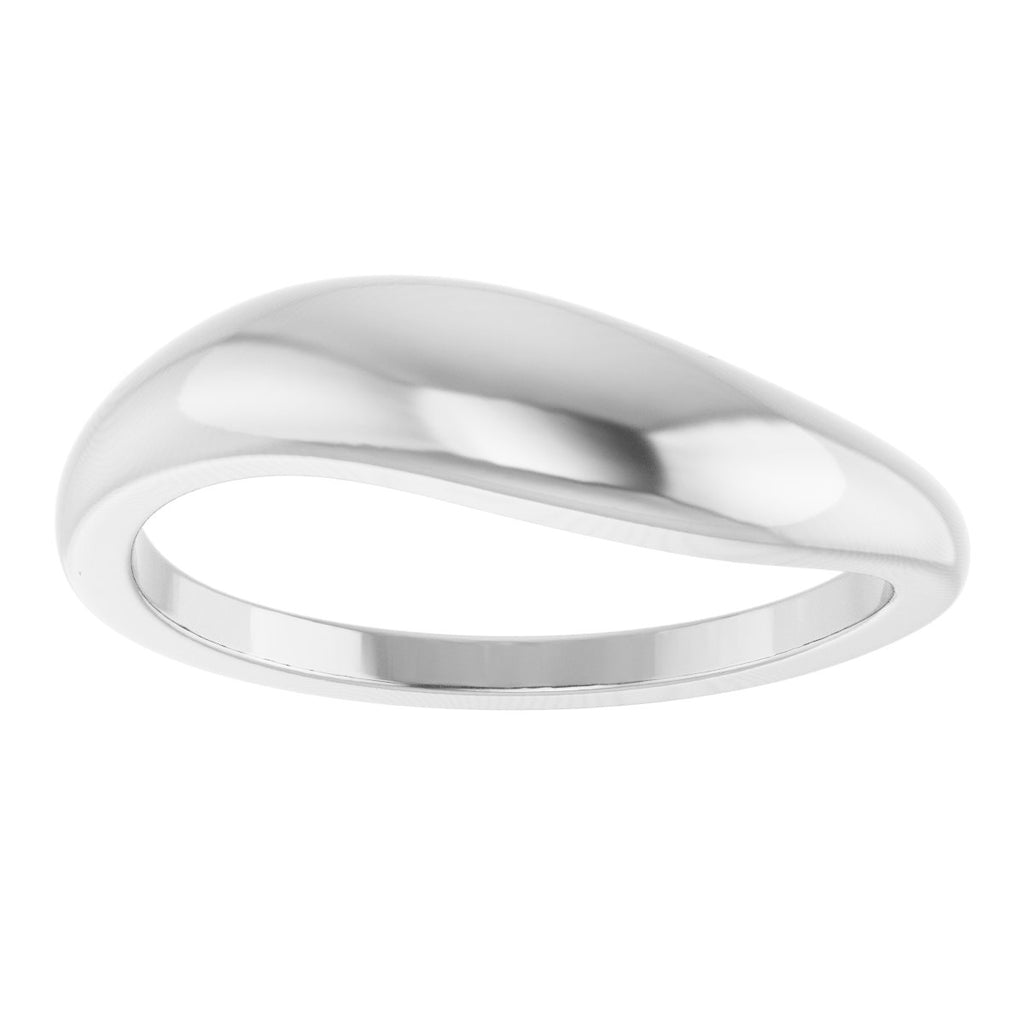 Freeform Dome Ring in 14k white gold