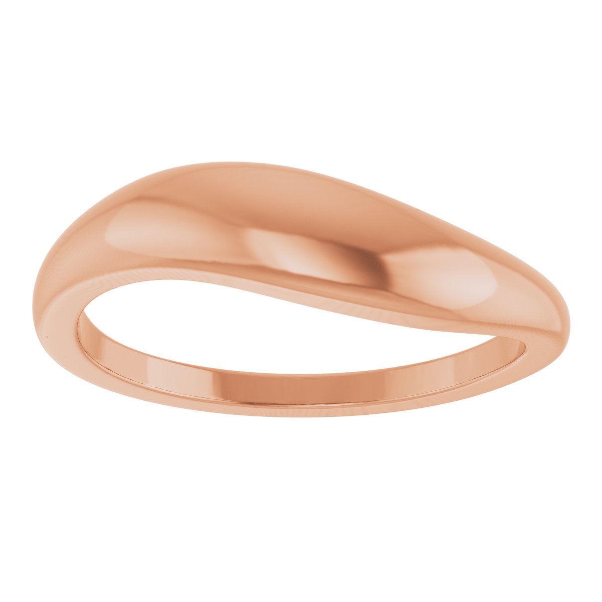Freeform Dome Ring in 14k rose gold