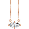 1 CT Lab-Grown Diamond Solitaire Necklace in 14k rose gold