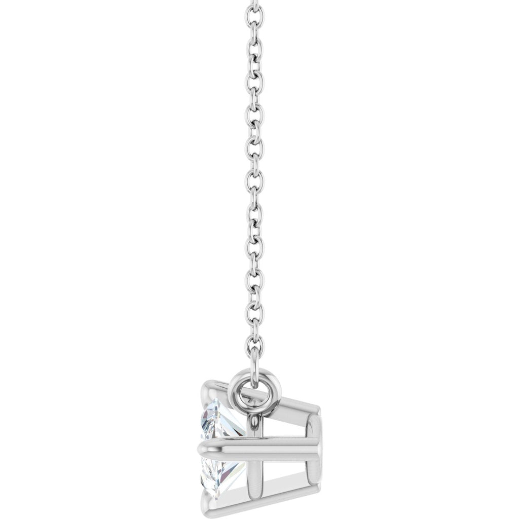 1 CT Lab-Grown Diamond Solitaire Necklace in 14k white gold