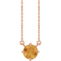 Natural Citrine Necklace in 14k rose gold