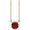 Natural Mozambique Garnet Necklace in 14k rose gold