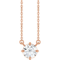 1 CT Lab-Grown Diamond Necklace in 14k rose gold