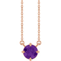 Natural Amethyst Necklace in 14k rose gold