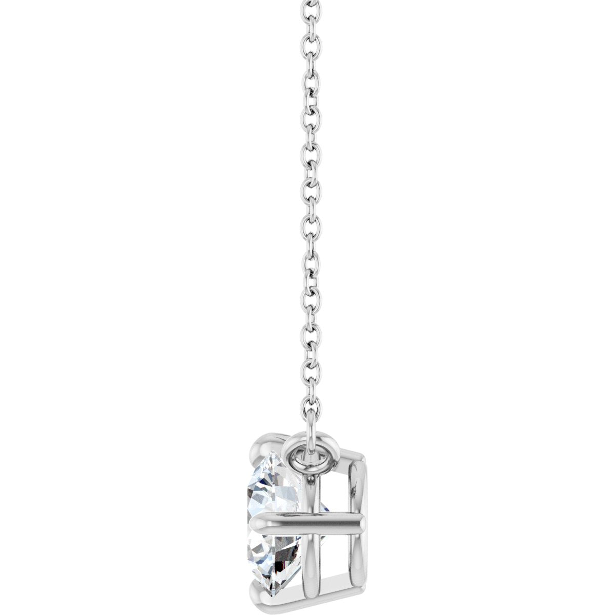 1 CT Lab-Grown Diamond Necklace in 14k white gold