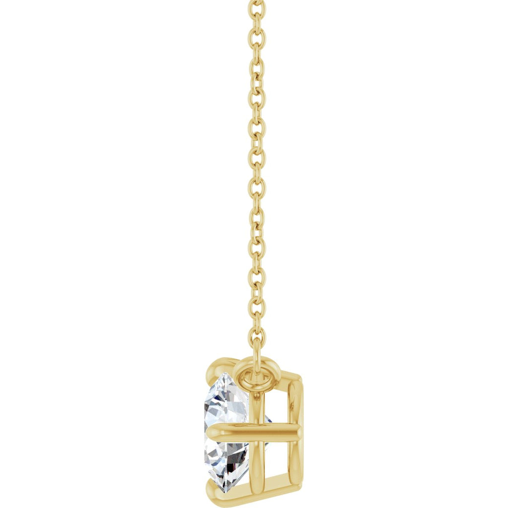 1 CT Lab-Grown Diamond Necklace in 14k yellow gold