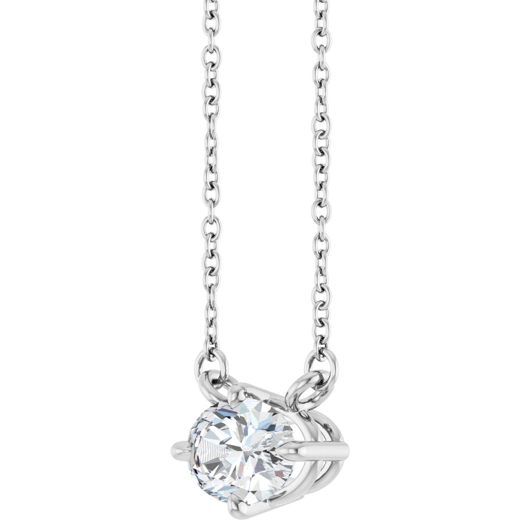 3/4 CT Lab-Grown Diamond Solitaire Necklace in platinum