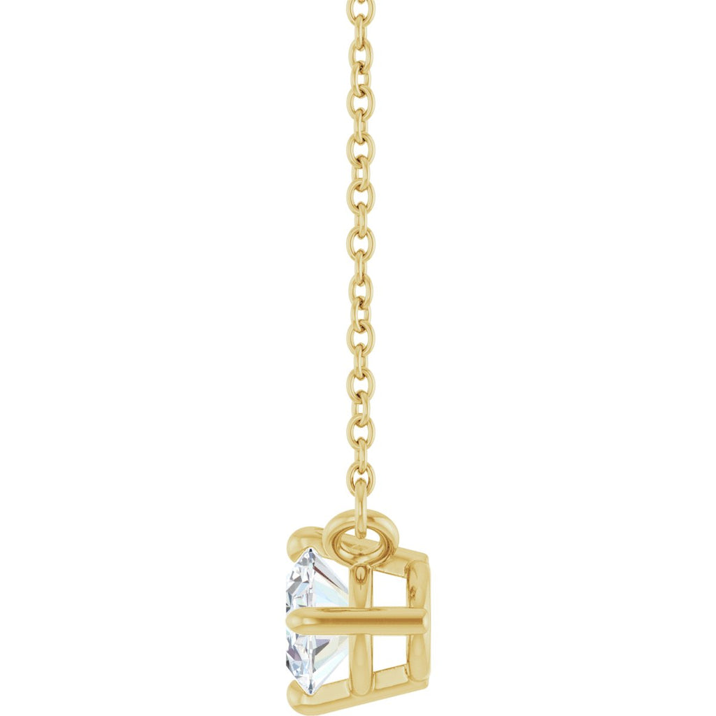 3/4 CT Lab-Grown Diamond Solitaire Necklace in 14k yellow gold