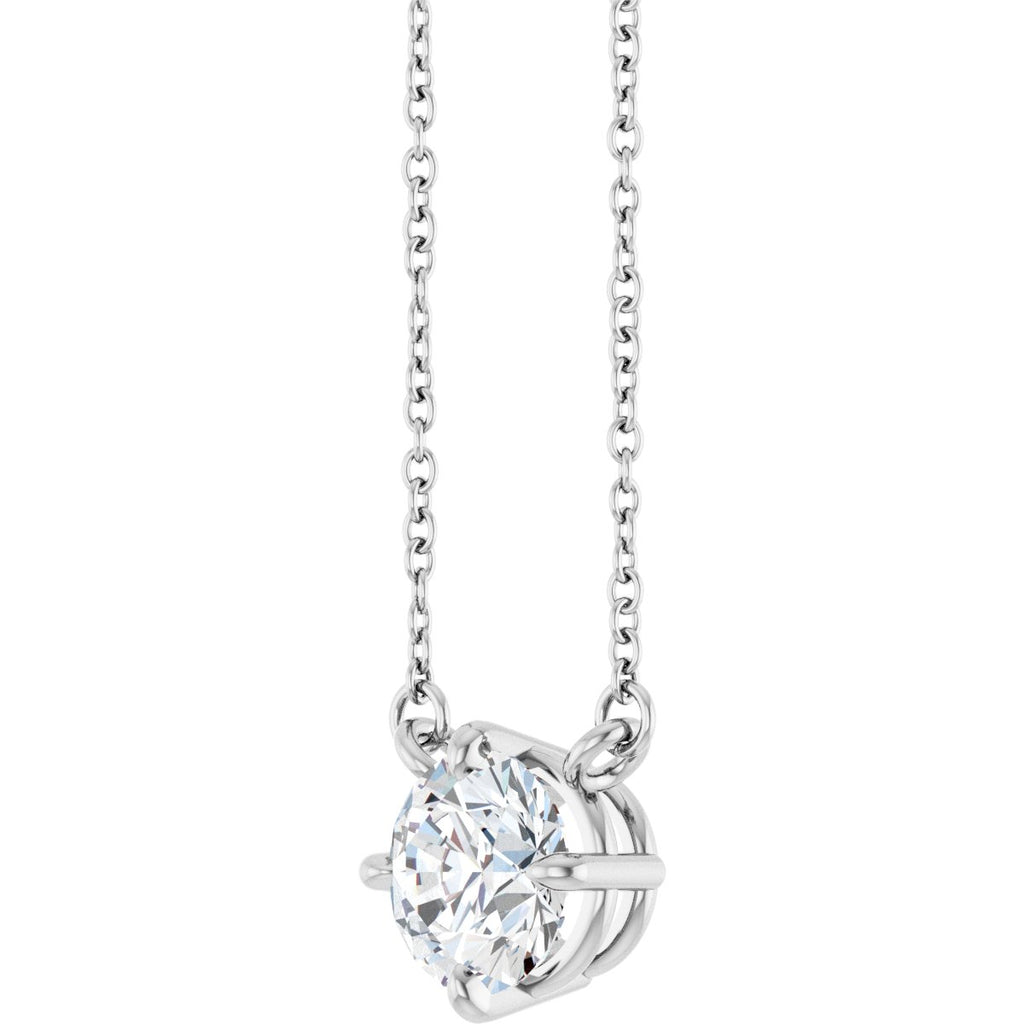 1 CT Lab-Grown Diamond Necklace in 14k white gold