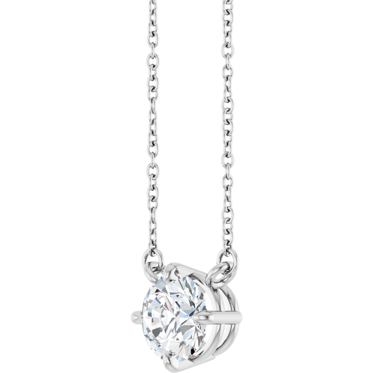 1 CT Lab-Grown Diamond Necklace in 14k white gold