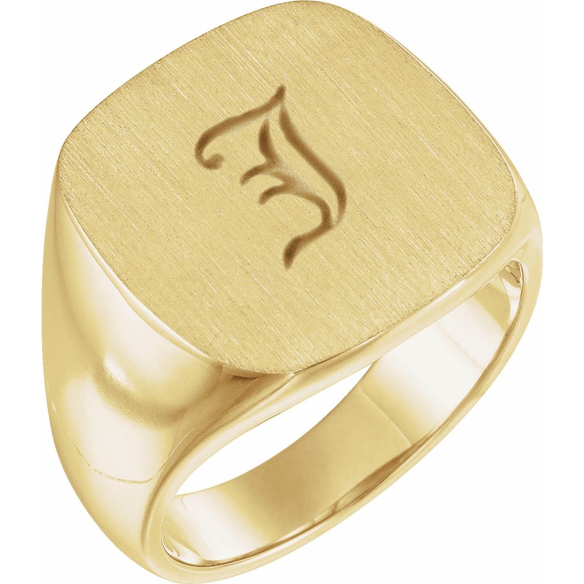 18 mm Signet Ring in 14k yellow gold