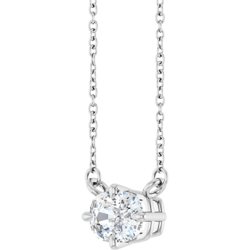 1 CT Lab-Grown Diamond Solitaire Necklace in platinum
