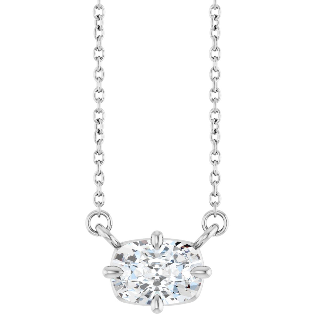1 CT Lab-Grown Diamond Solitaire Necklace in platinum