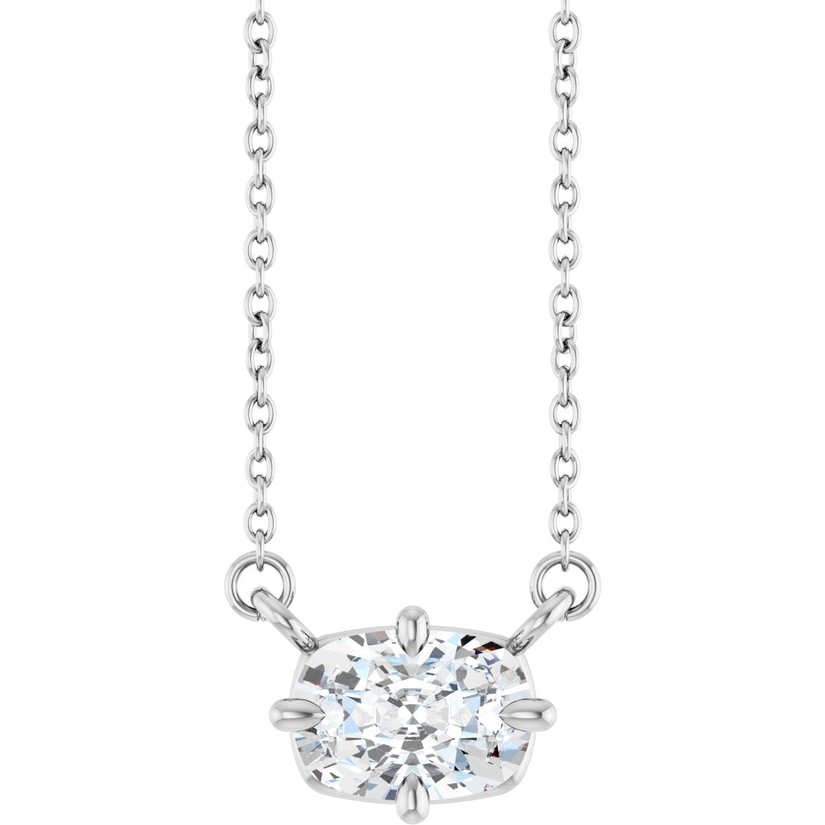 1 CT Lab-Grown Diamond Solitaire Necklace in platinum