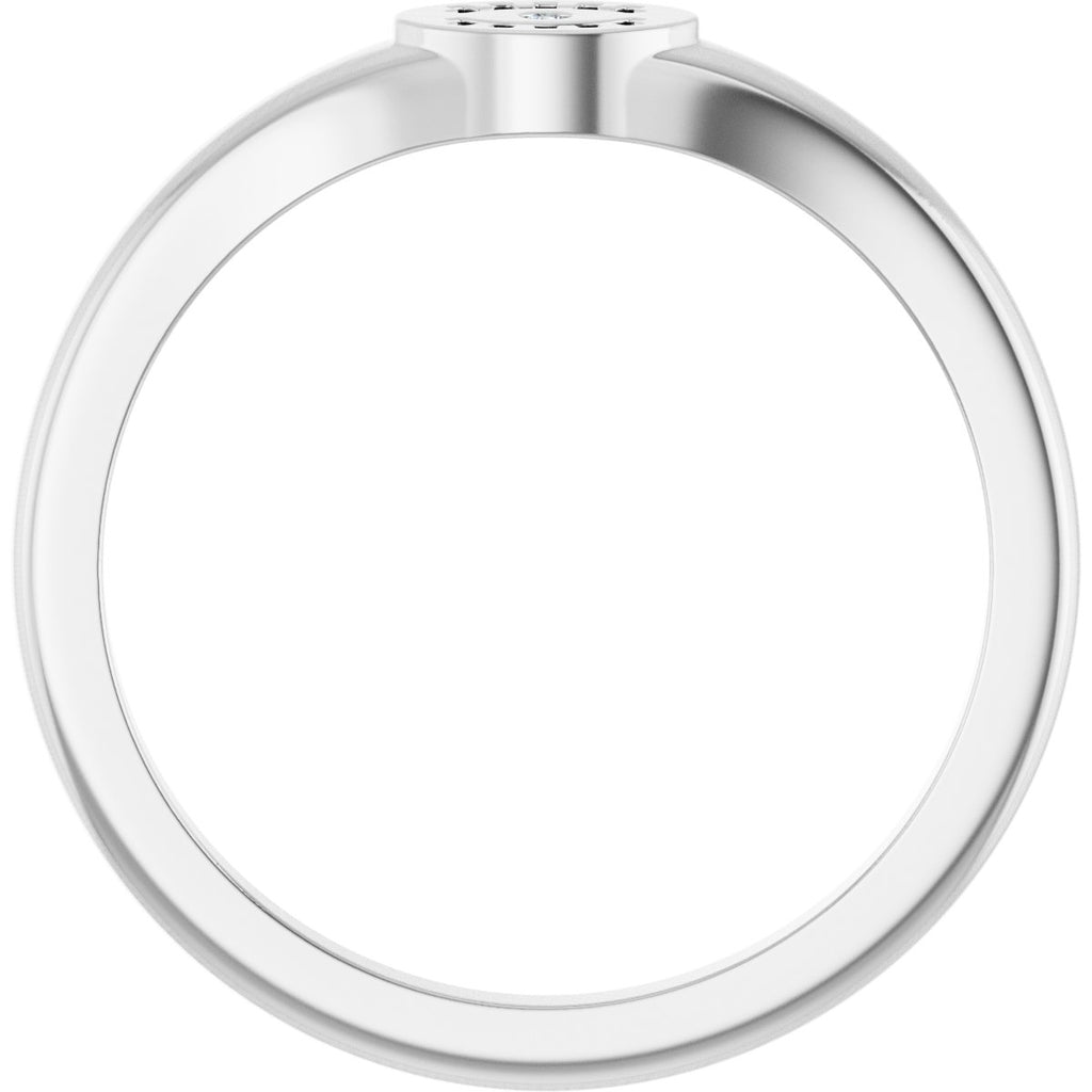 .005 CT Lab-Grown Diamond Evil Eye Ring in 14k white gold
