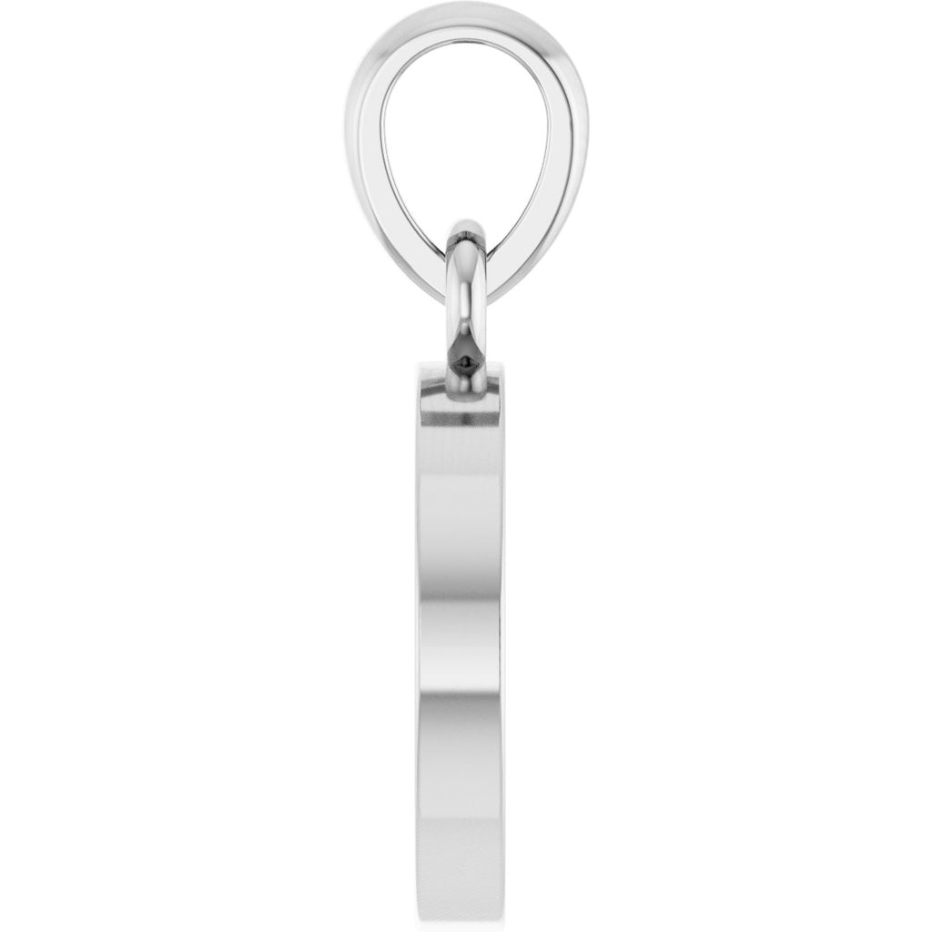 .02 CT Natural Diamond Evil Eye Pendant in 14k white gold