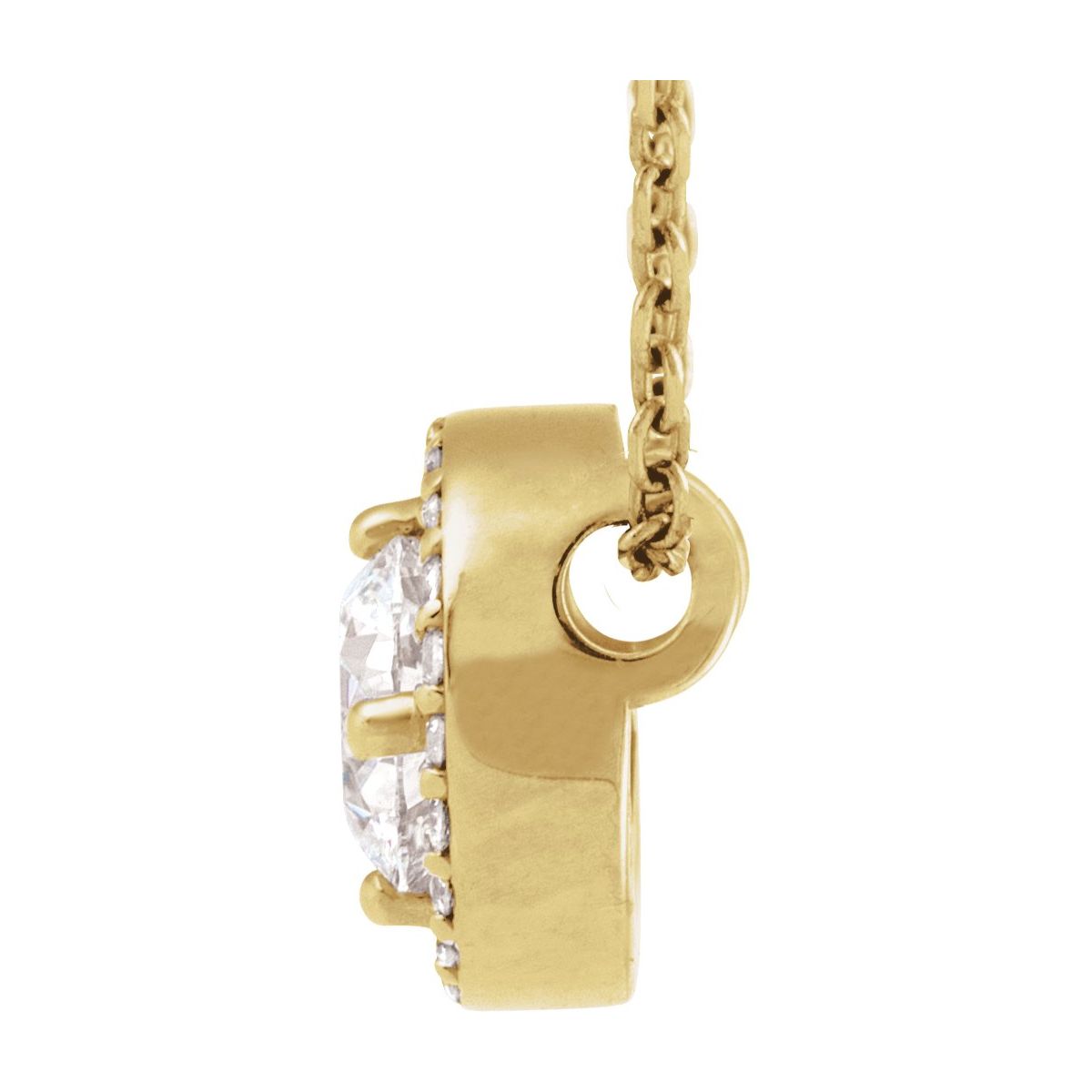 1/5 CTW Natural Diamond Halo-Style Necklace in 14k rose gold