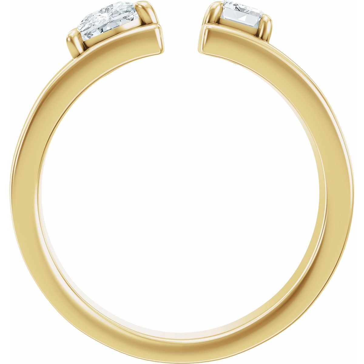 1 1/3 CTW Lab-Grown Diamond Two-Stone Engagement Ring in 14k yellow gold