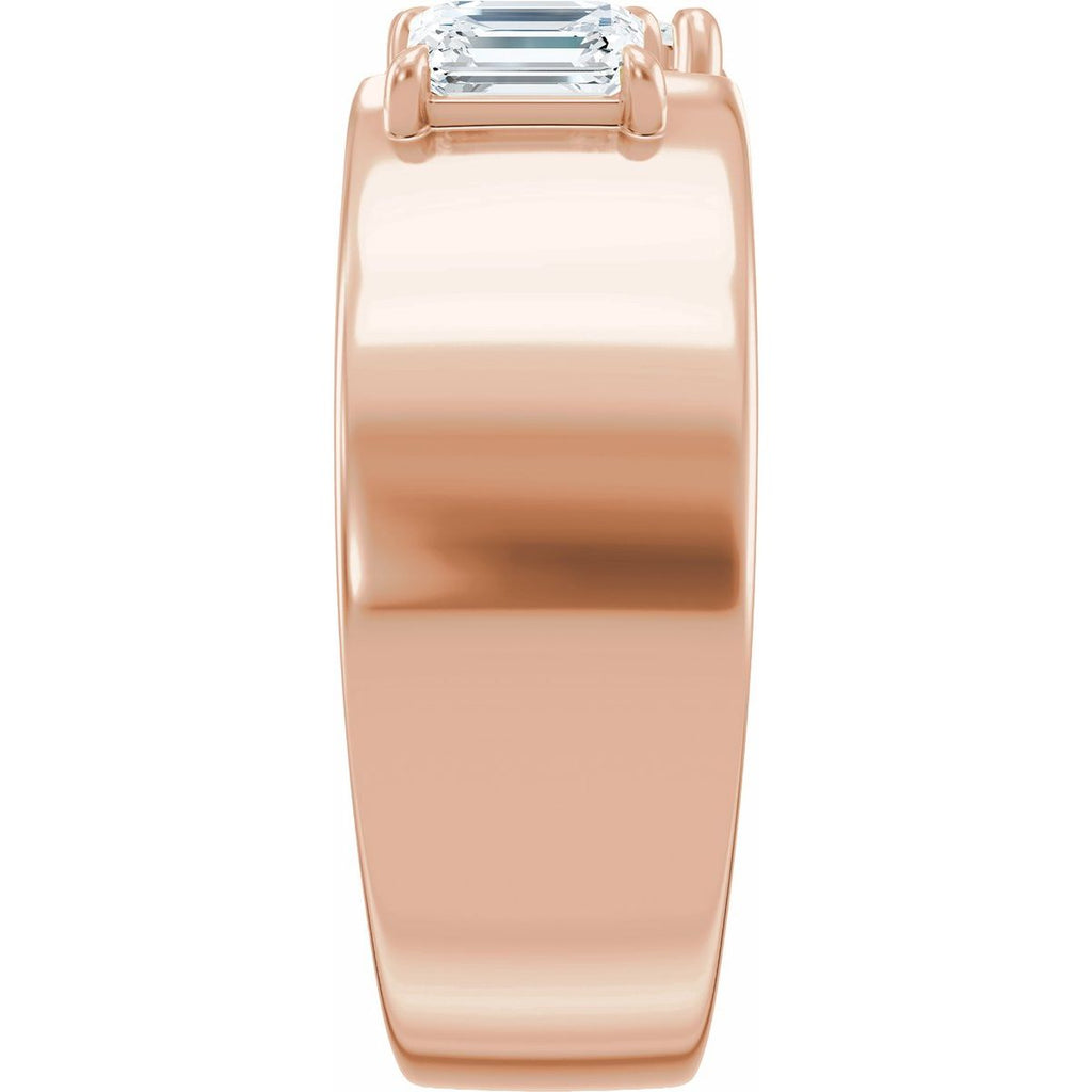 1 1/3 CTW Lab-Grown Diamond Two-Stone Engagement Ring in 14k rose gold