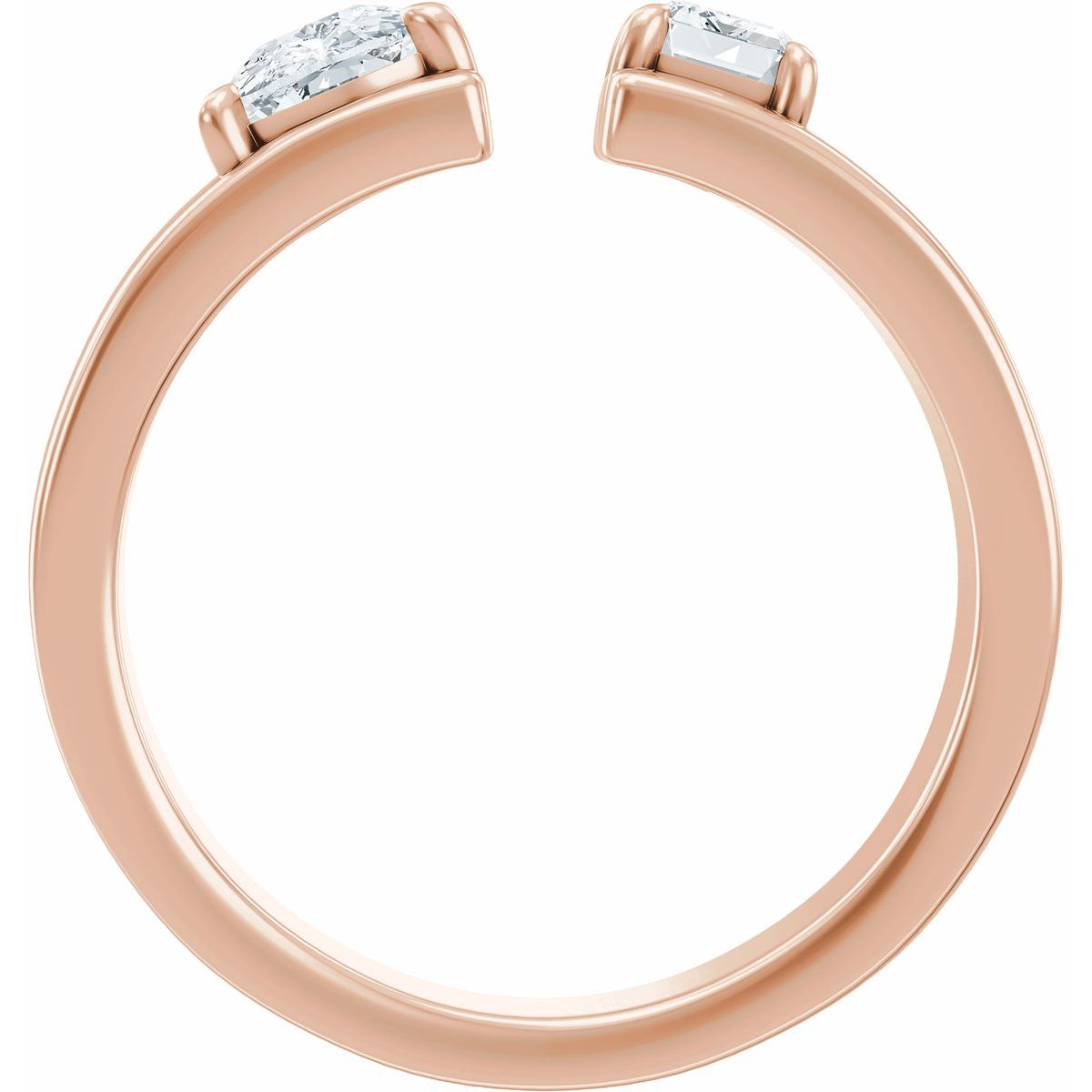 1 1/3 CTW Lab-Grown Diamond Two-Stone Engagement Ring in 14k rose gold