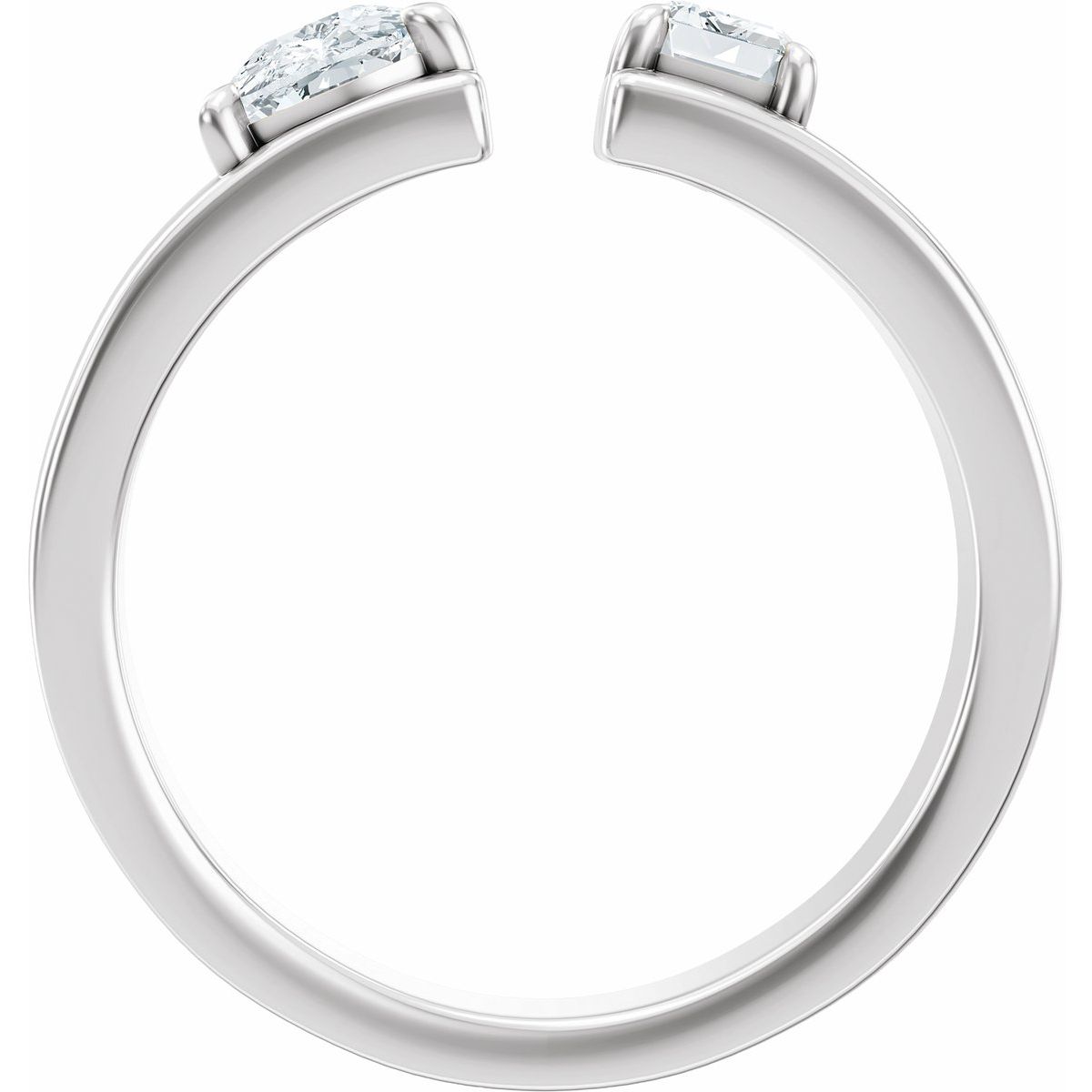 1 1/3 CTW Lab-Grown Diamond Two-Stone Engagement Ring in 14k white gold