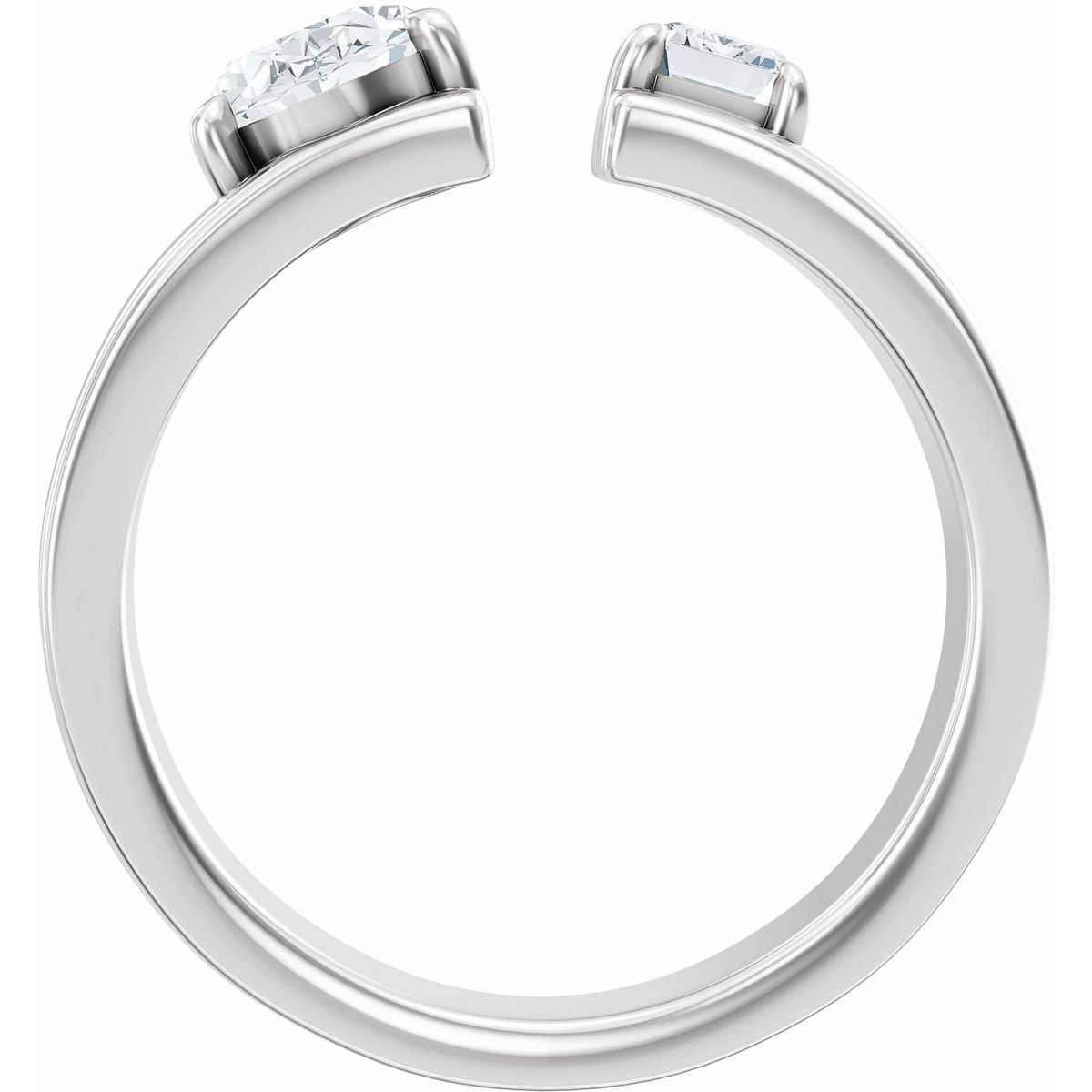 1 1/4 CTW Lab-Grown Diamond Two-Stone Engagement Ring in 14k white gold