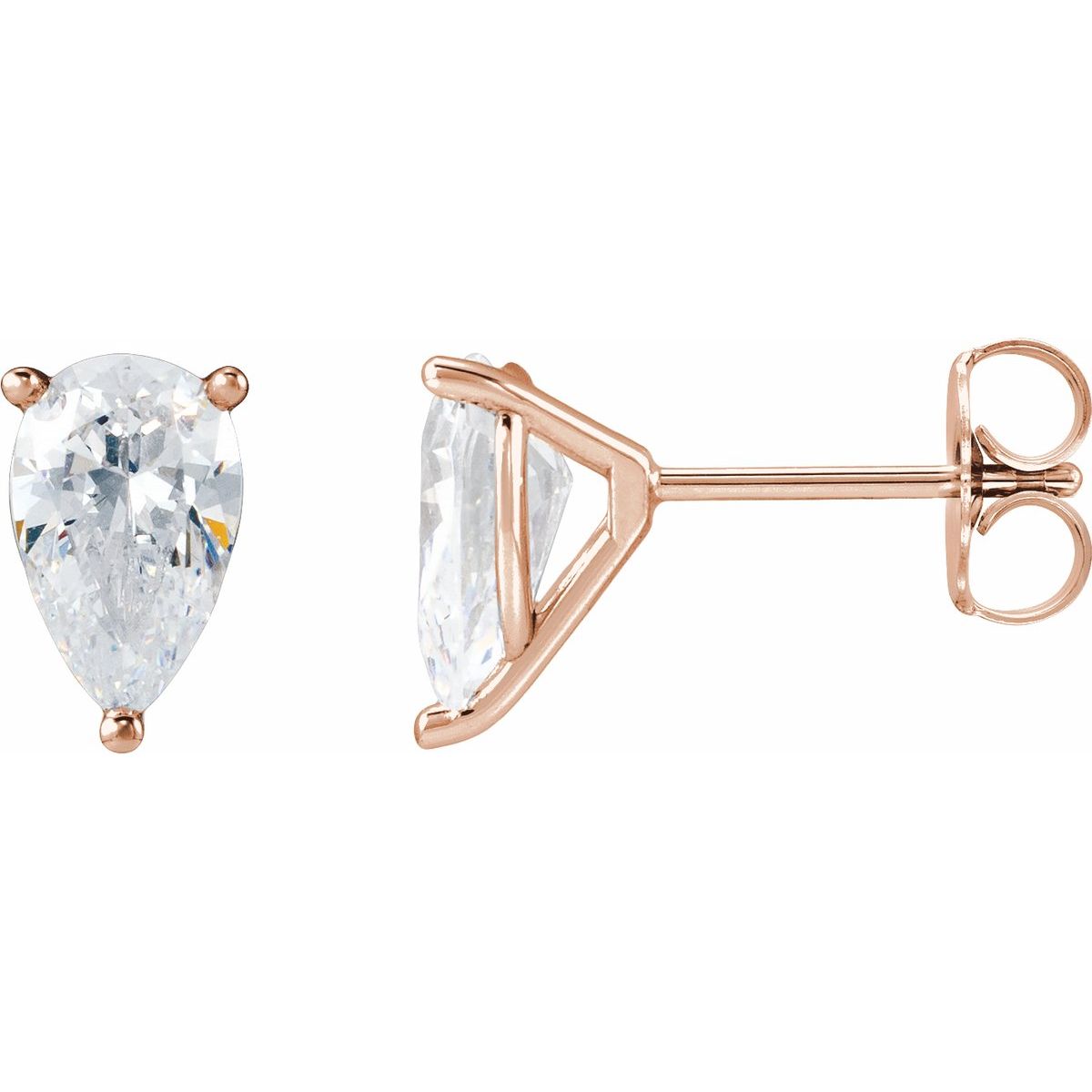 1 1/2 CTW Lab-Grown Diamond Cocktail-Style Earrings in 14k rose gold
