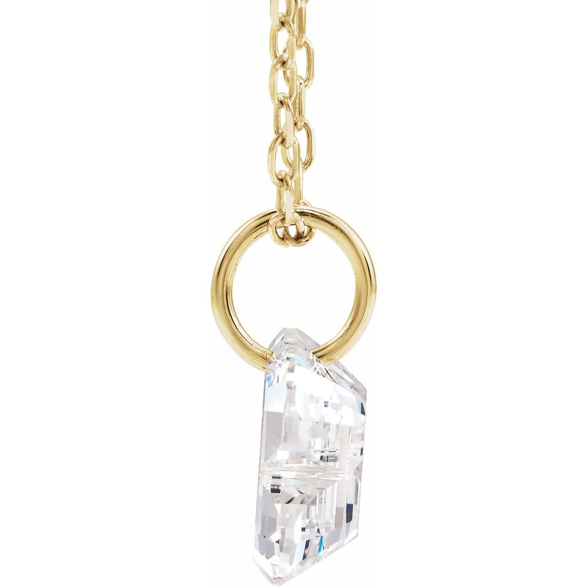 1 1/5 CT Lab-Grown Diamond Initial B Necklace in 14k yellow gold