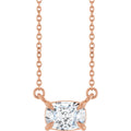1 CT Lab-Grown Diamond Solitaire Necklace in 14k rose gold