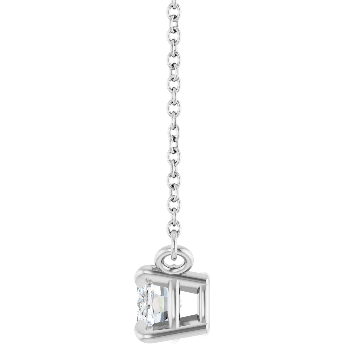 1 CT Lab-Grown Diamond Solitaire Necklace in 14k white gold