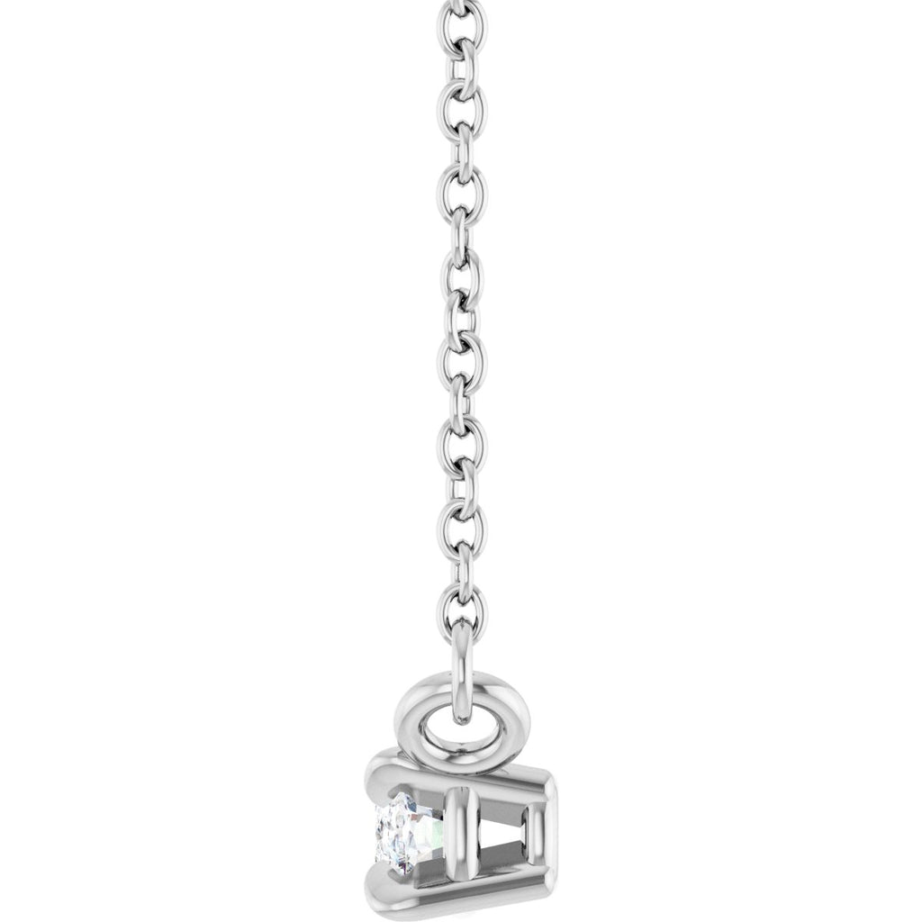 1/4 CT Lab-Grown Diamond Solitaire Necklace in 14k white gold