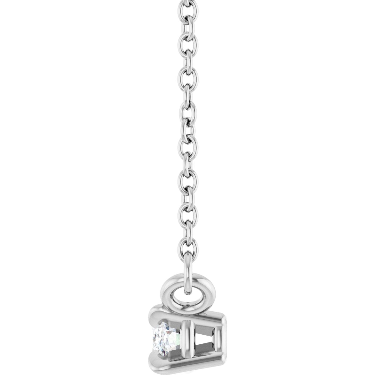 1/4 CT Lab-Grown Diamond Solitaire Necklace in 14k white gold