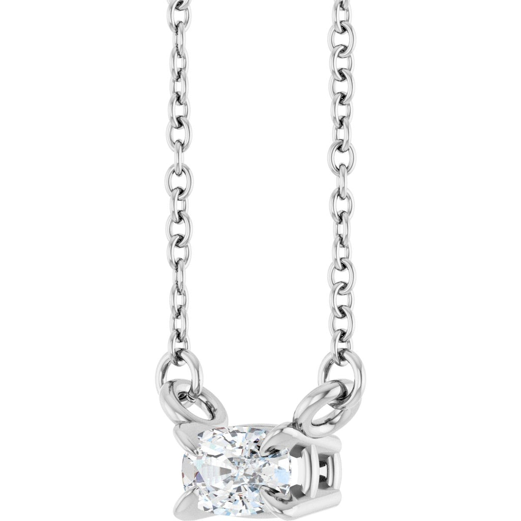 1/4 CT Lab-Grown Diamond Solitaire Necklace in 14k white gold