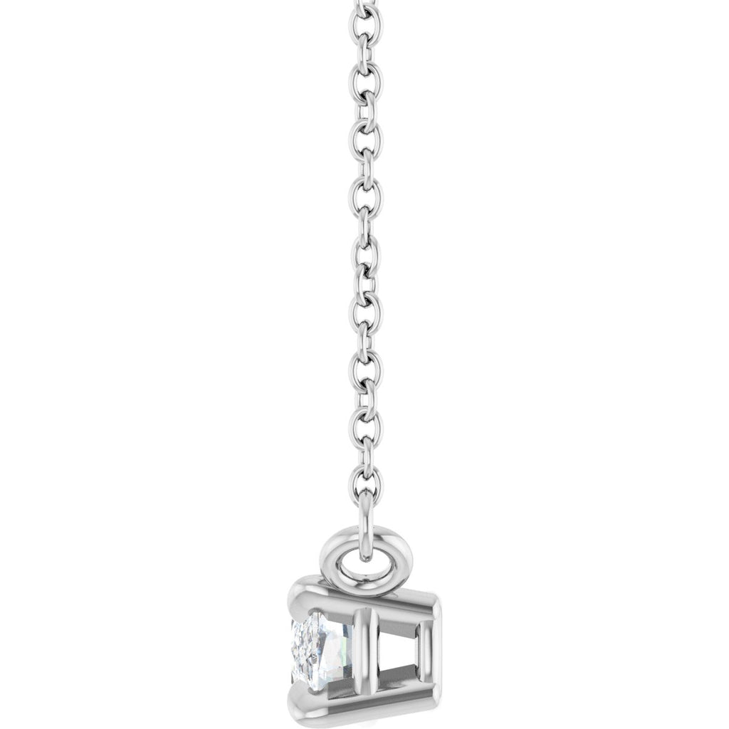 1/2 CT Lab-Grown Diamond Solitaire Necklace in 14k white gold