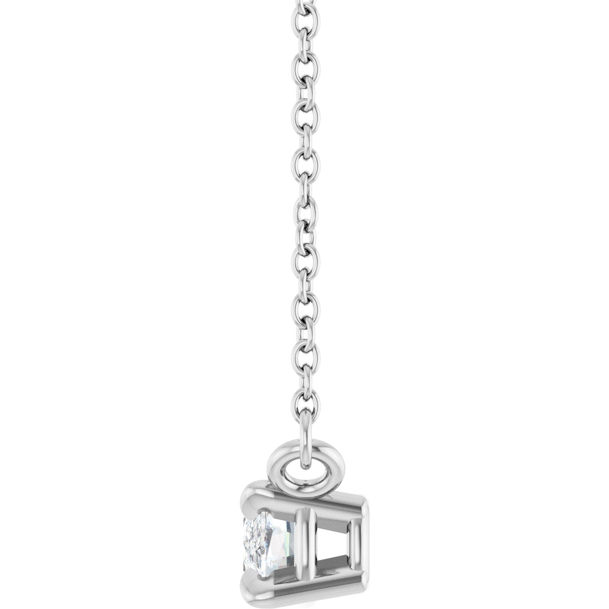1/2 CT Lab-Grown Diamond Solitaire Necklace in 14k white gold
