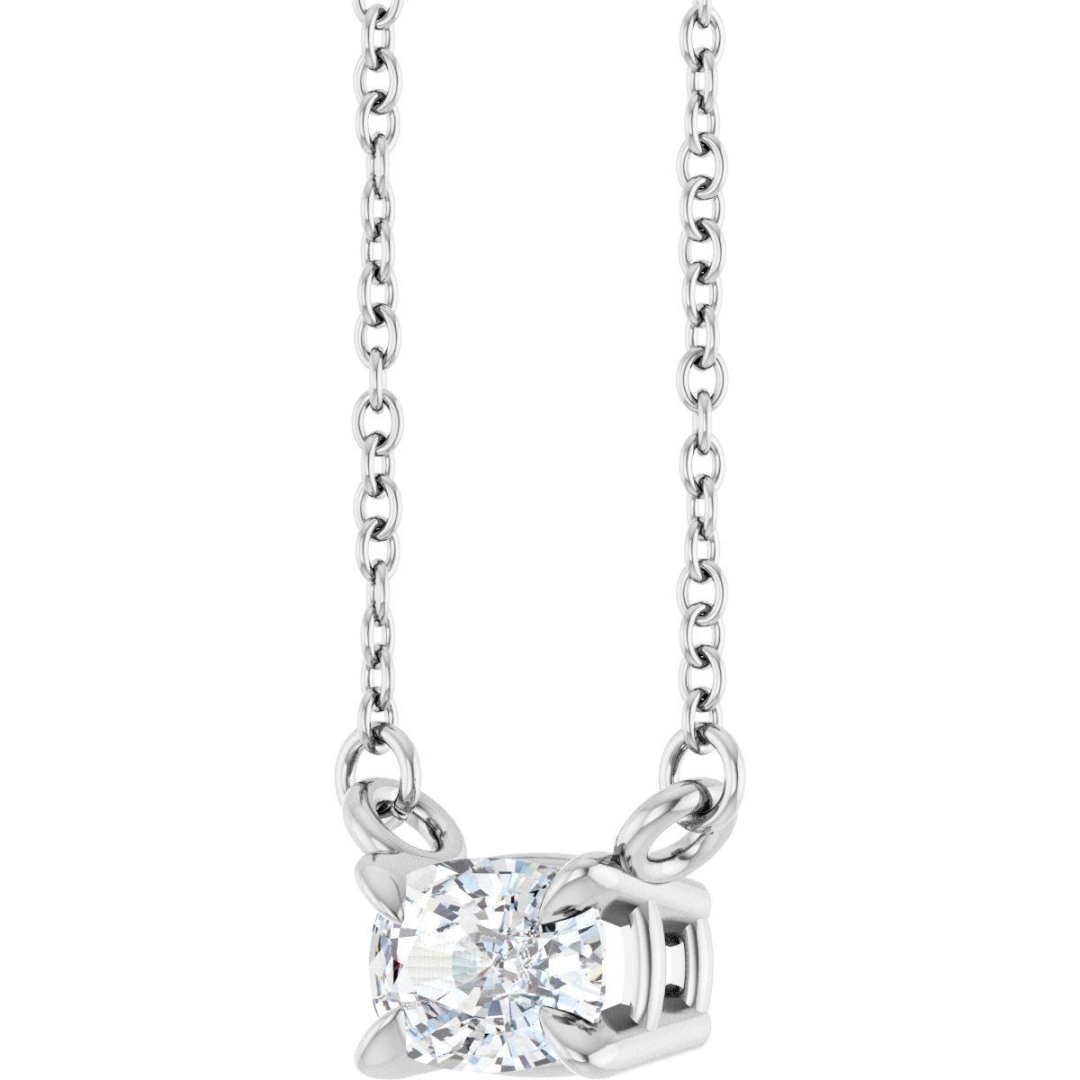 1/2 CT Lab-Grown Diamond Solitaire Necklace in 14k white gold