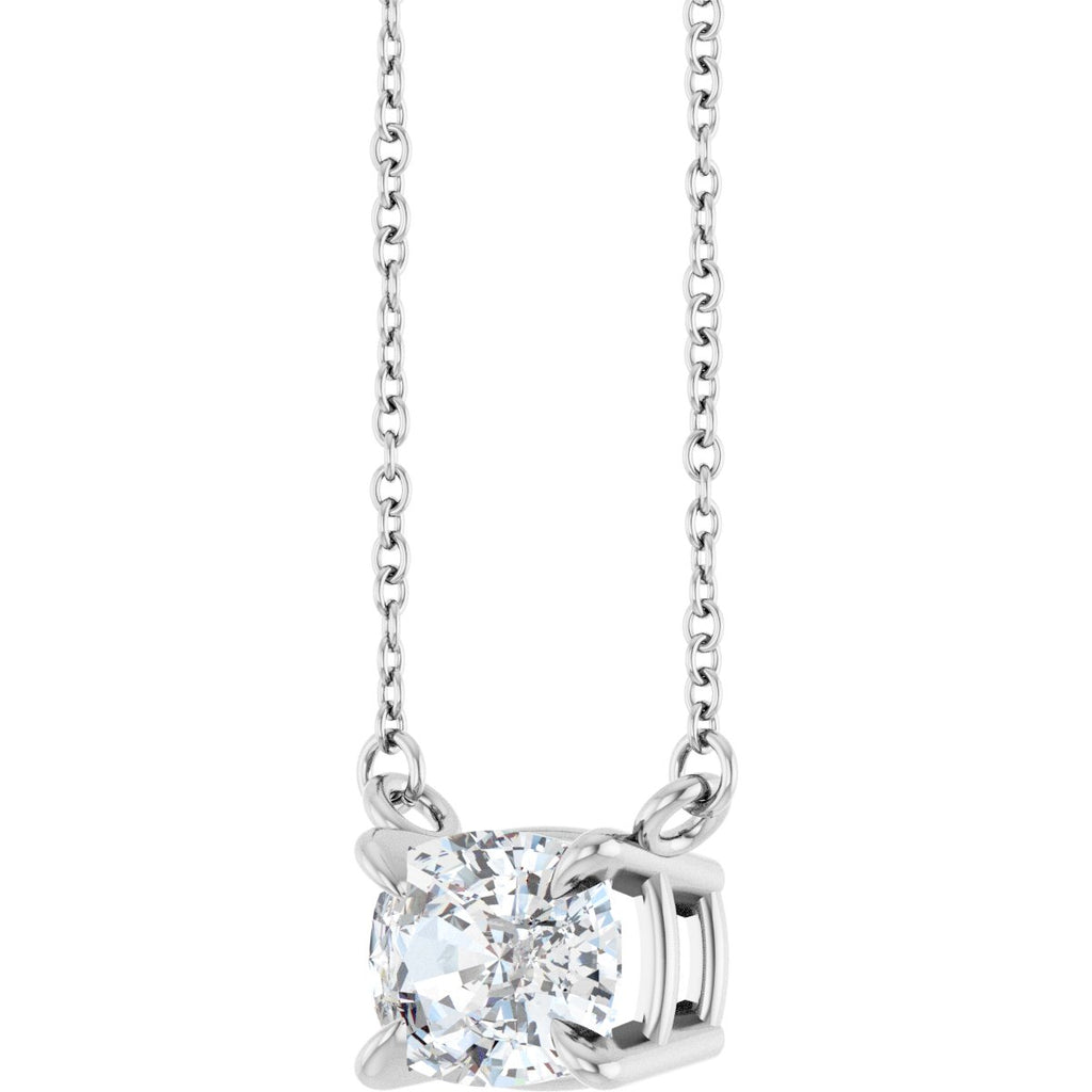 2 CT Lab-Grown Diamond Solitaire Necklace in 14k white gold